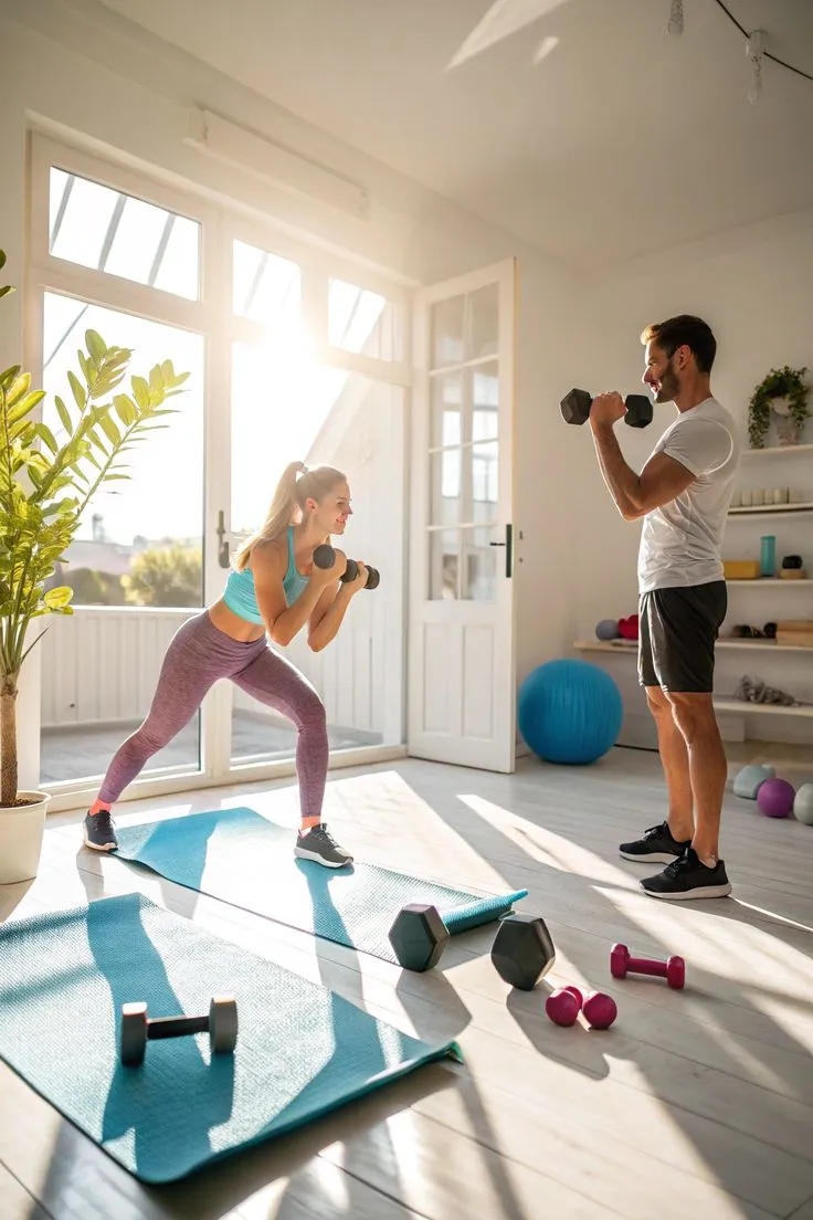 Generated workout routine displayed in high contrast layout